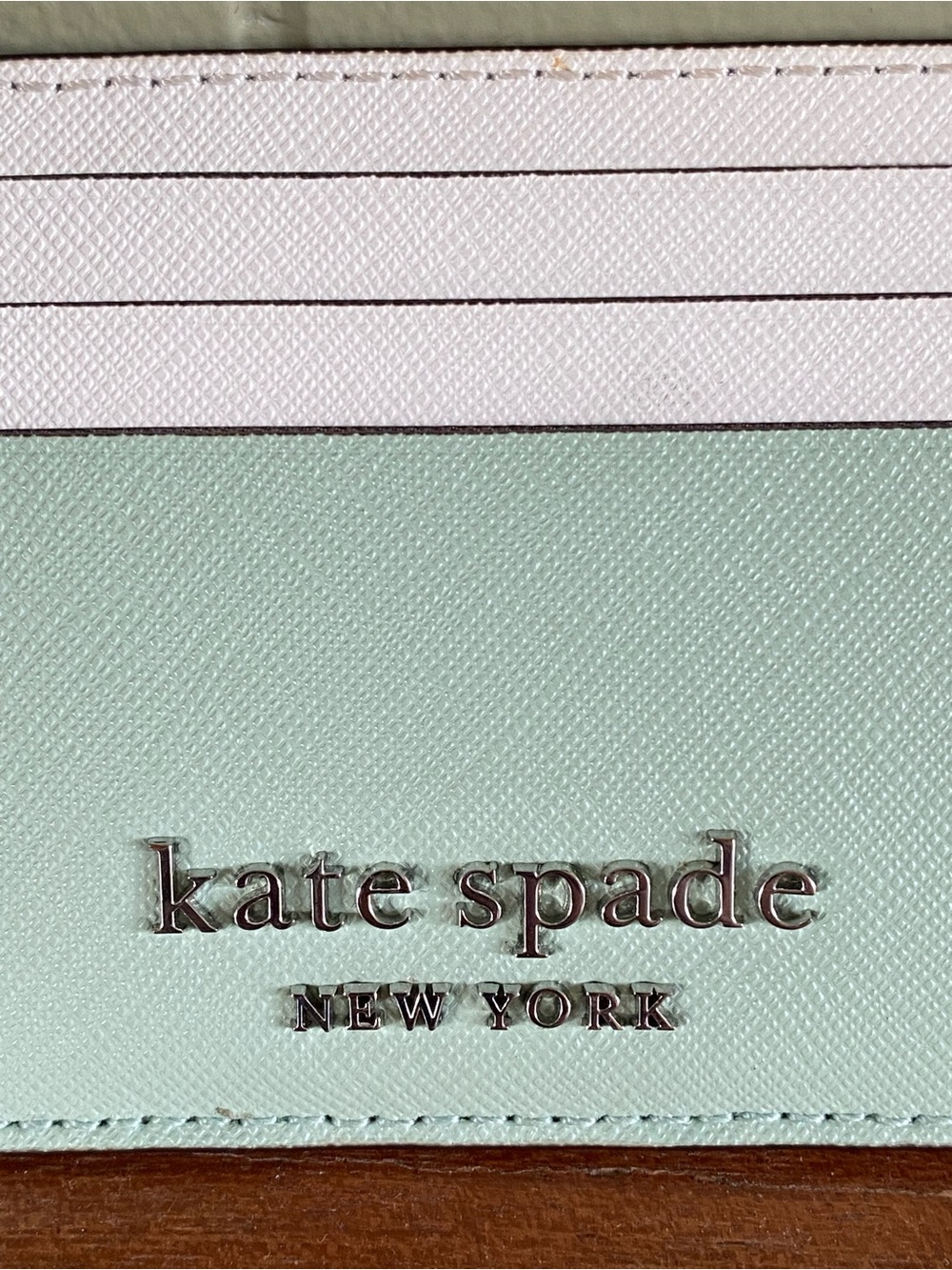 kate spade Two-Tone Leather Card Holder - Picture 3 of 6